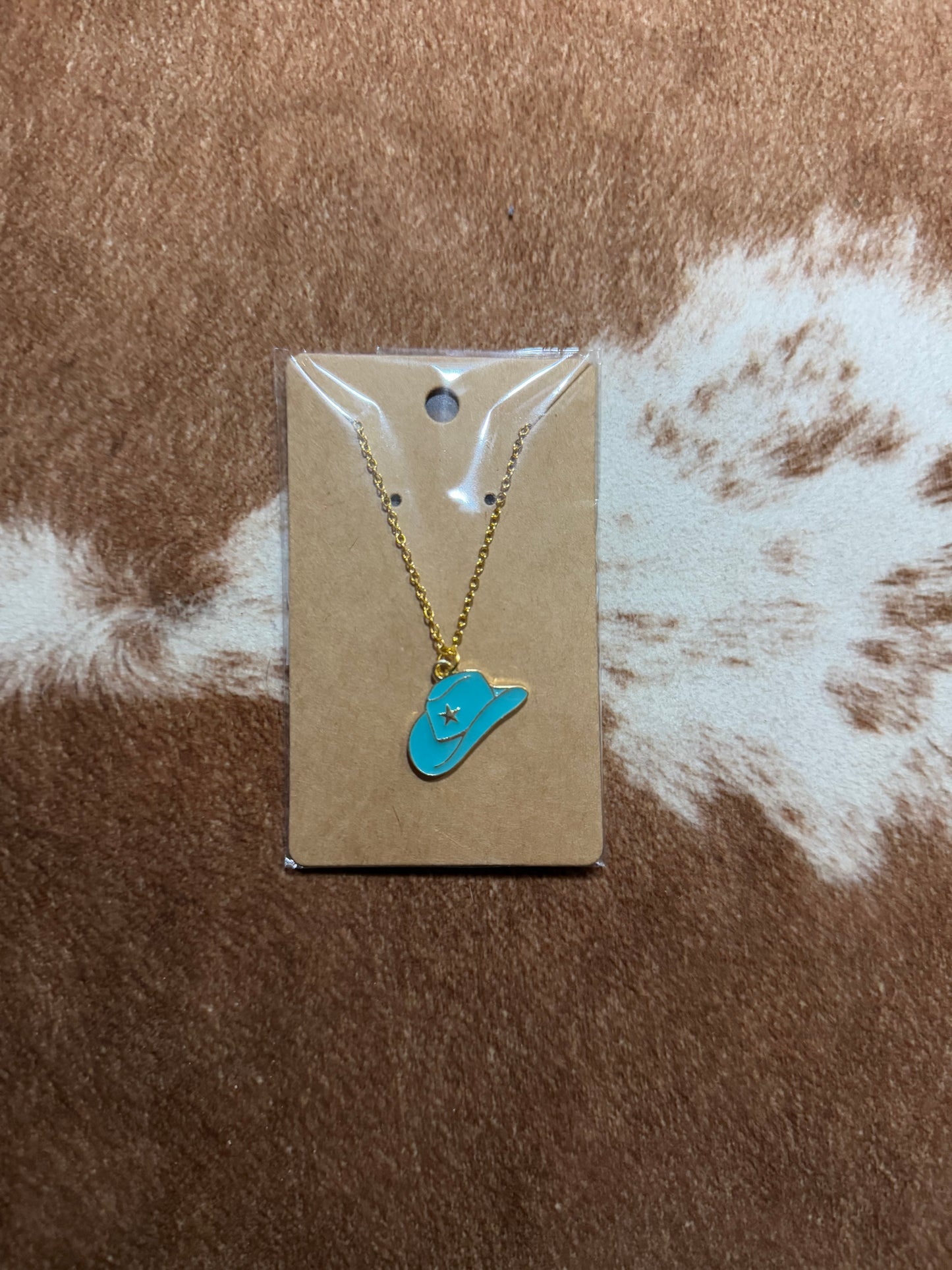 Coloured Cowboy Hat Necklace