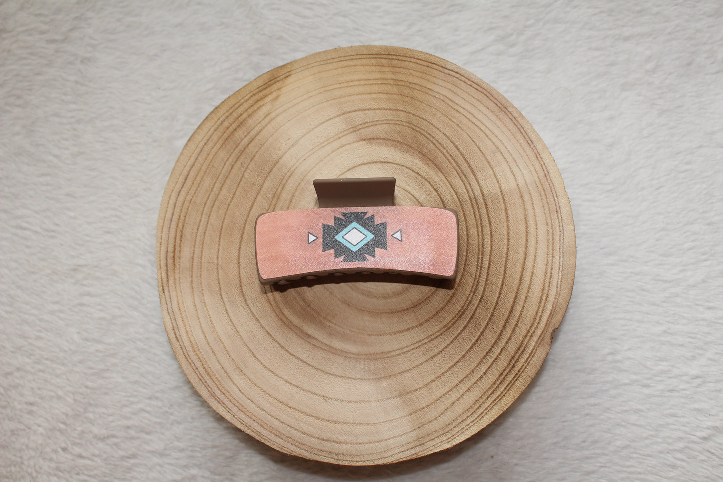 Brown Aztec Claw Clip