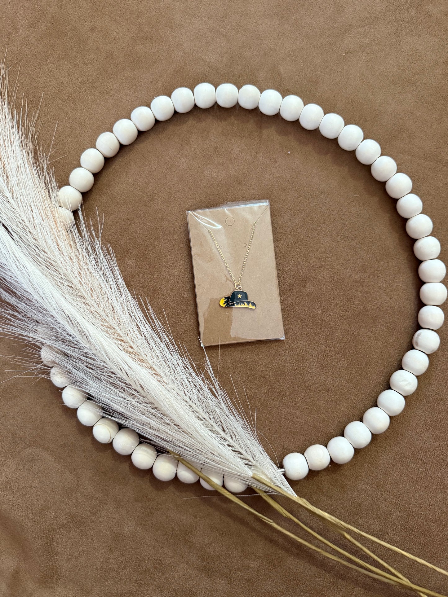 Sunflower Cowboy Hat Necklace