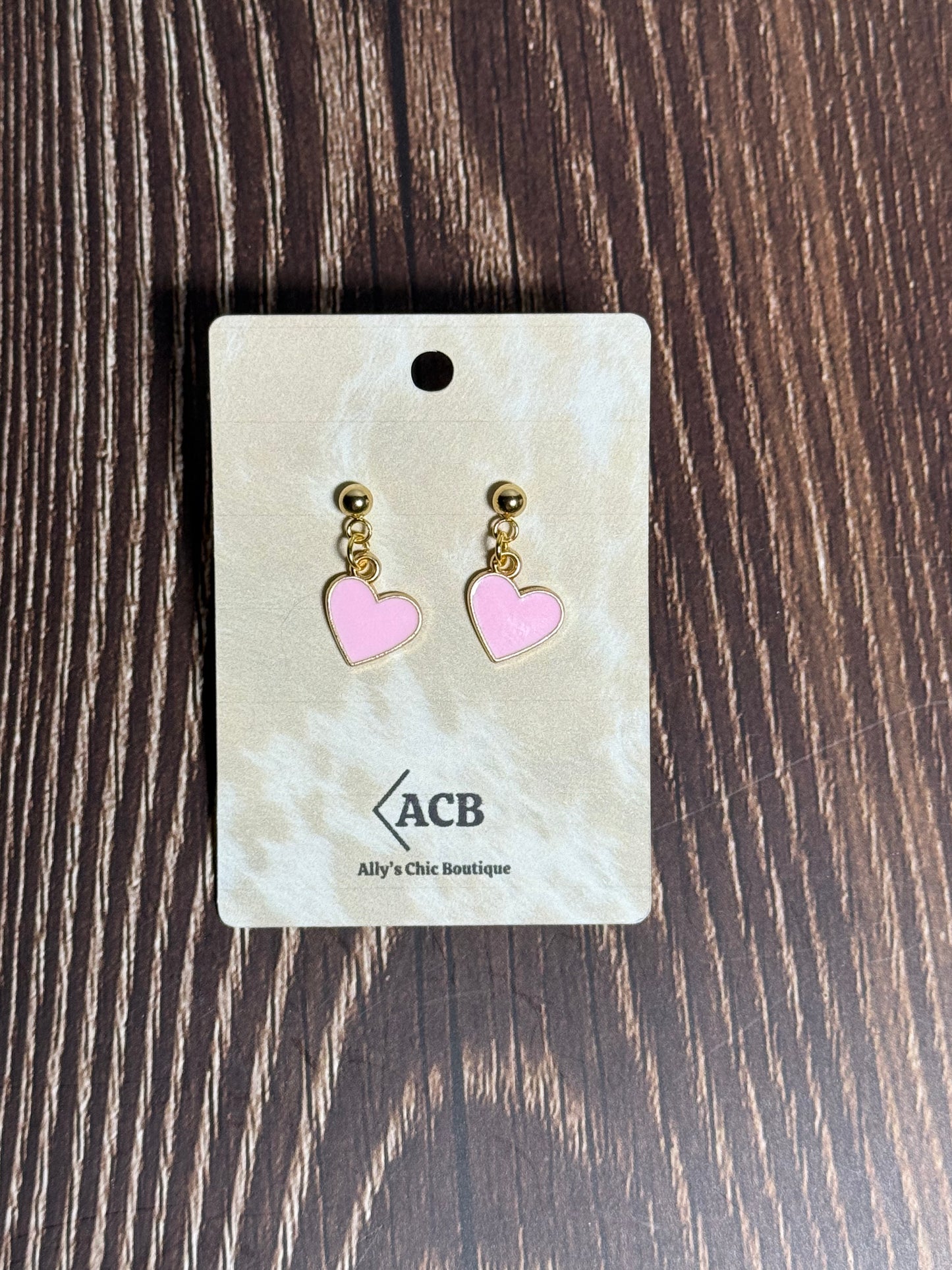 Coloured Heart Earrings
