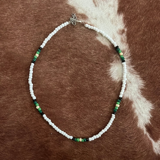 Forest Seed Bead Choker Necklace