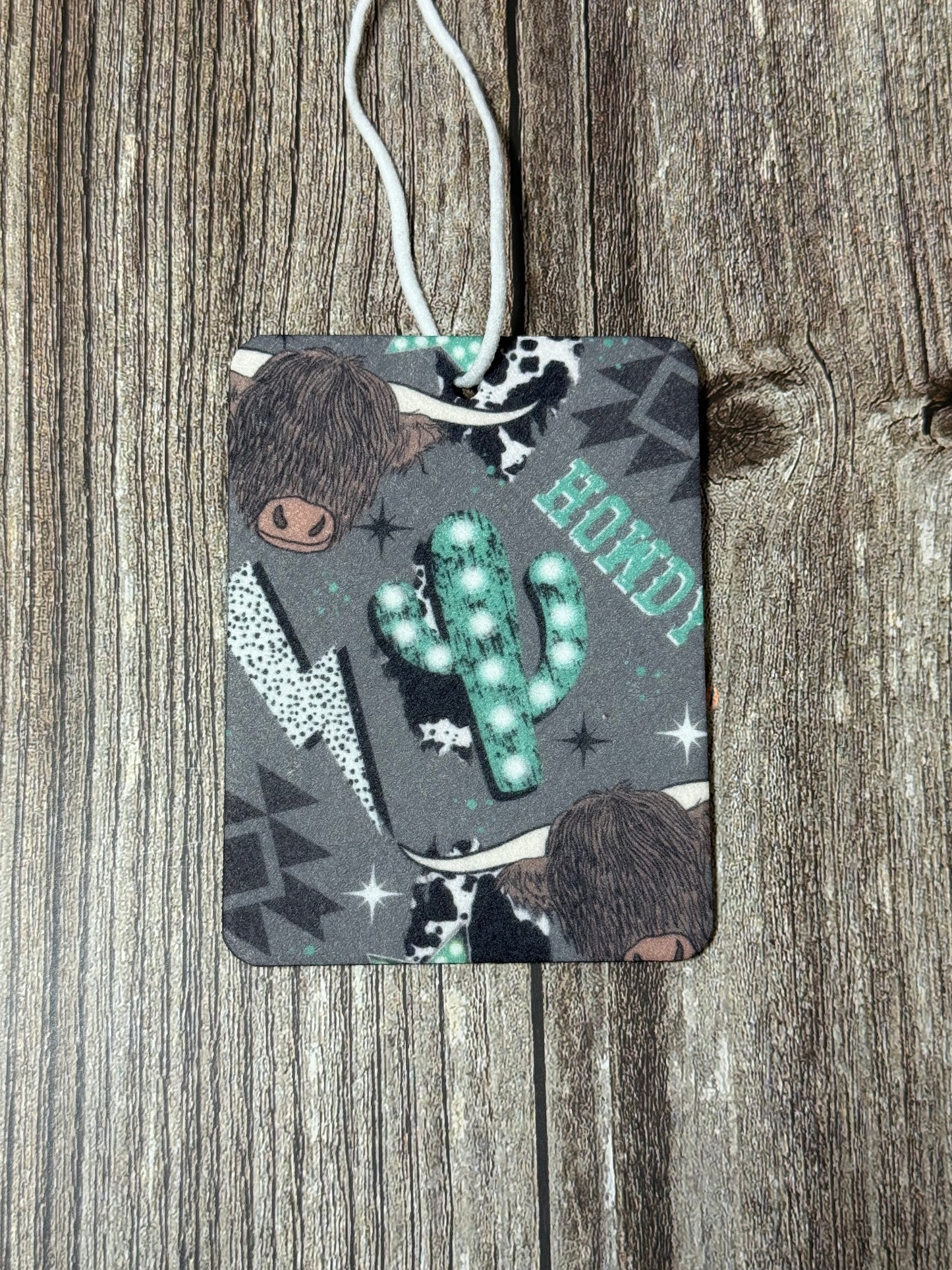 Highland Cow Collage Car Freshener