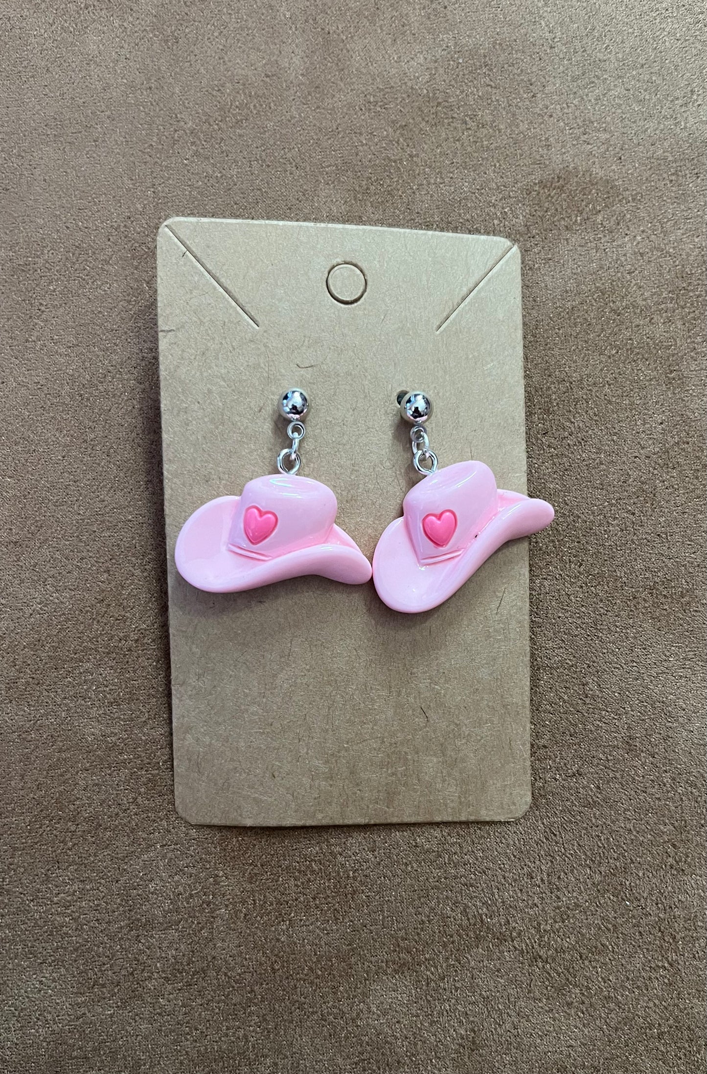 Heart Cowboy Hat Earrings