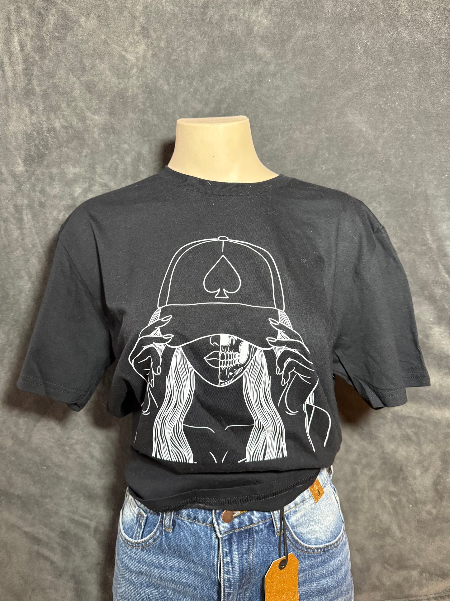 Black and White Skeleton Graphic T-shirt