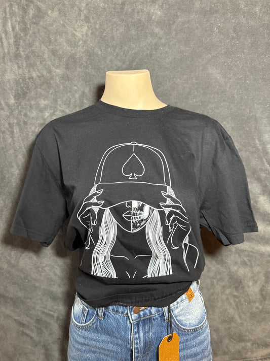 Black and White Skeleton Graphic T-shirt
