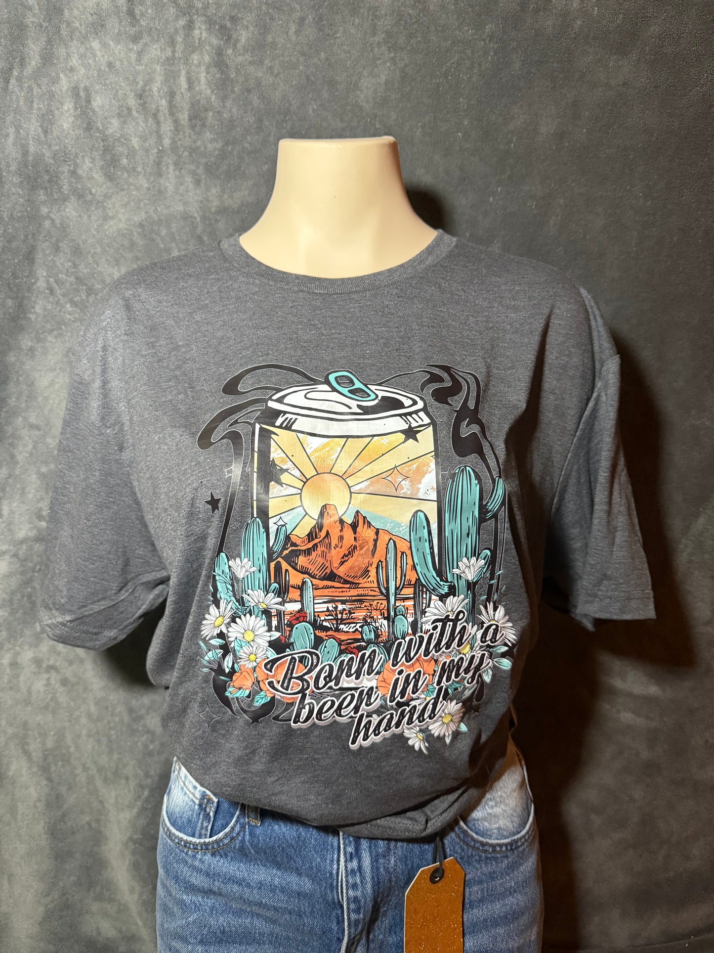 Born with a Beer in My Hand Graphic T-shirt