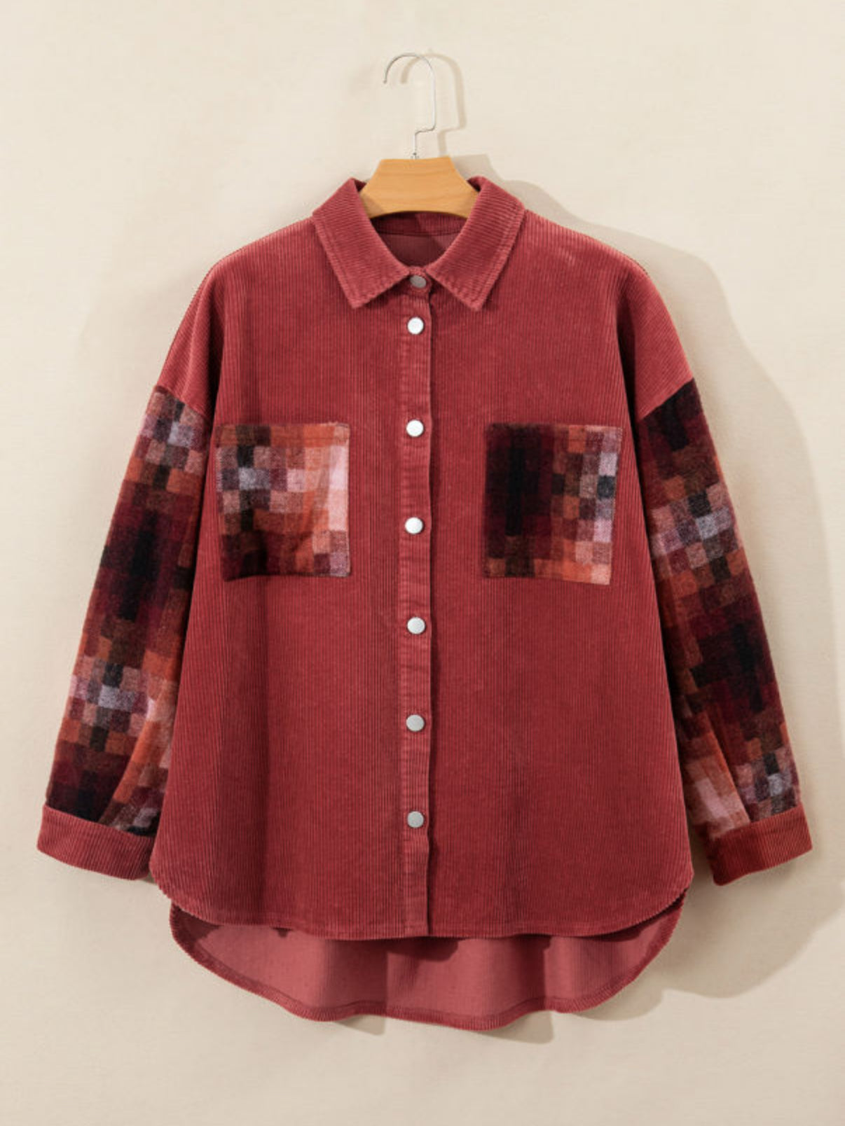 Red Checkered Shacket