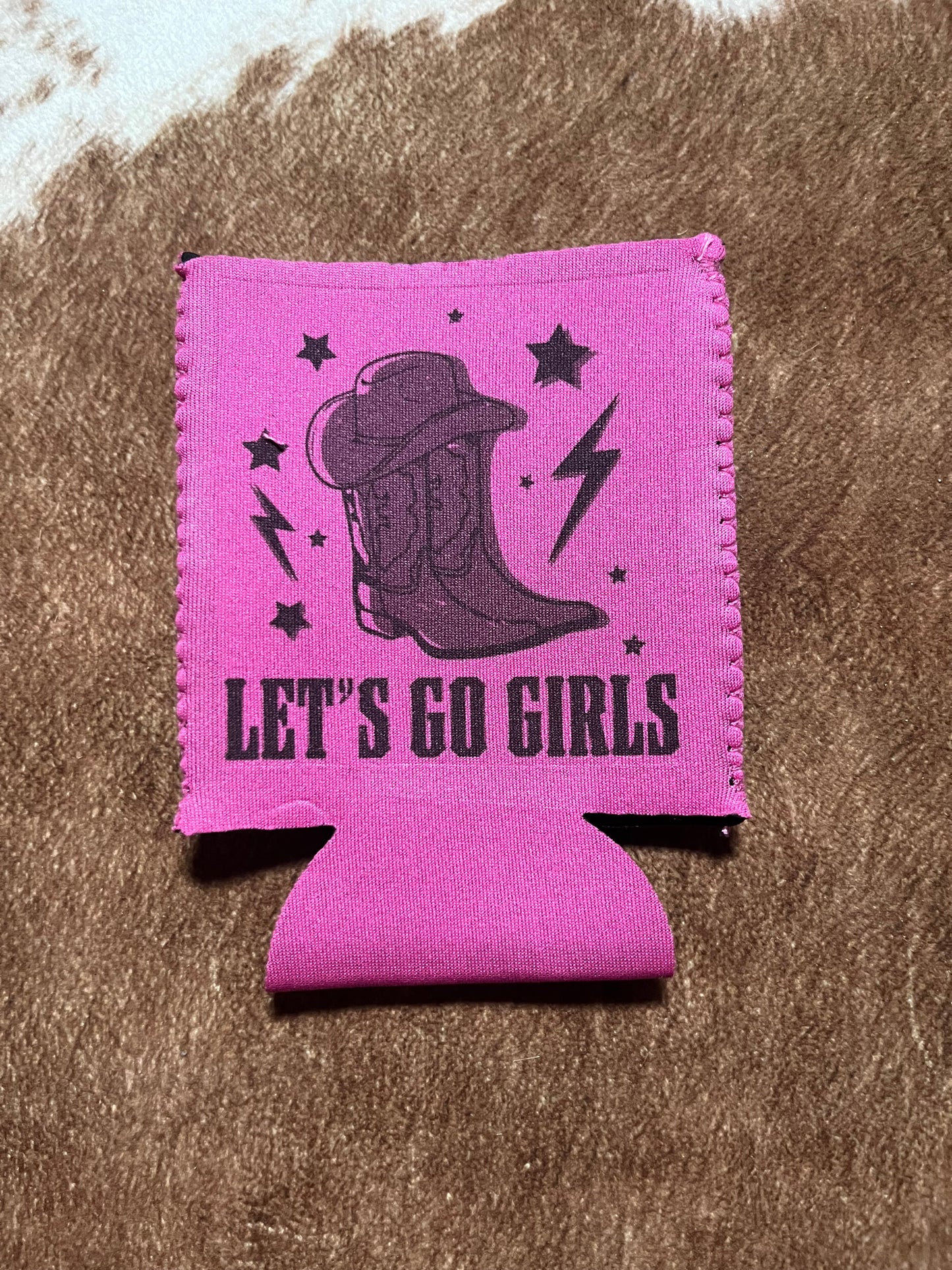 Let’s Go Girls Boots Koozie