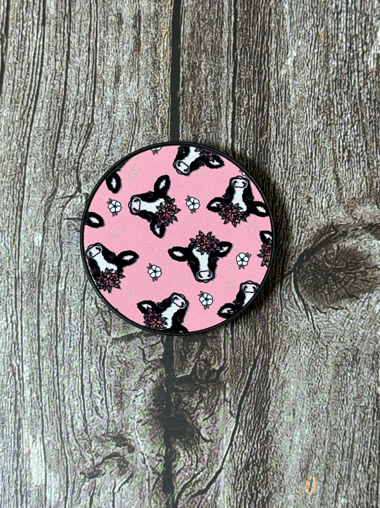 Pink Cow Phone Grip