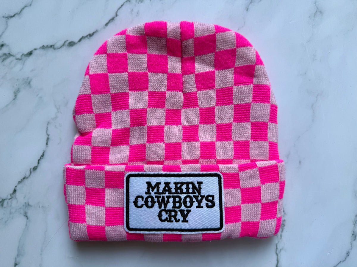 Makin’ Cowboys Cry Checkered Toque