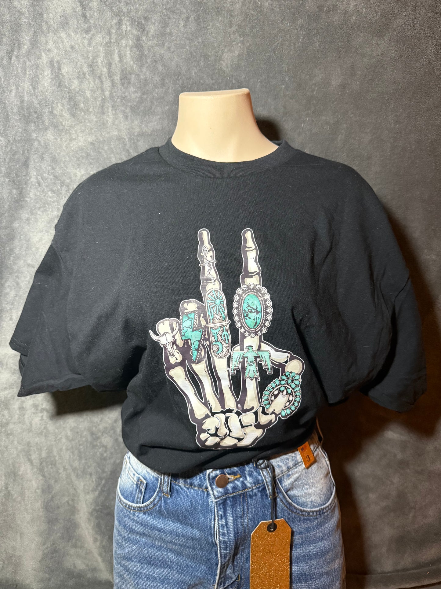 Turquoise Outlaw Graphic T-shirt