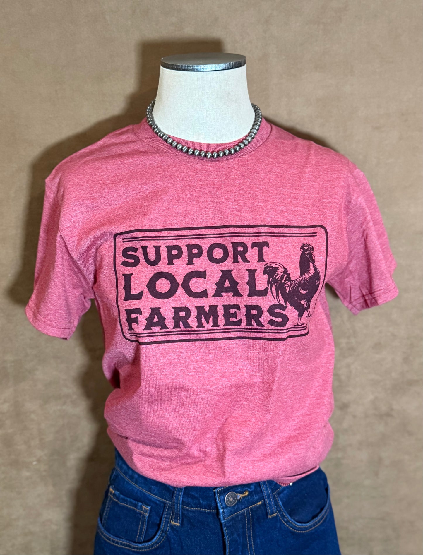 Support Local Farmers Chicken Retro T-shirt