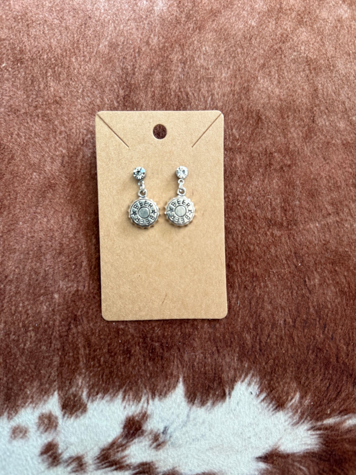 Beer Bottle Cap Earrings