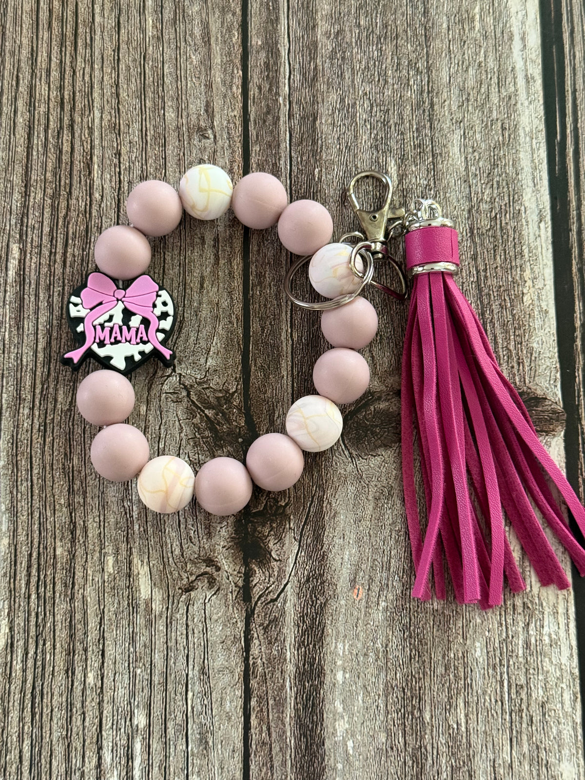 Pink Mama Wristlet Keychain