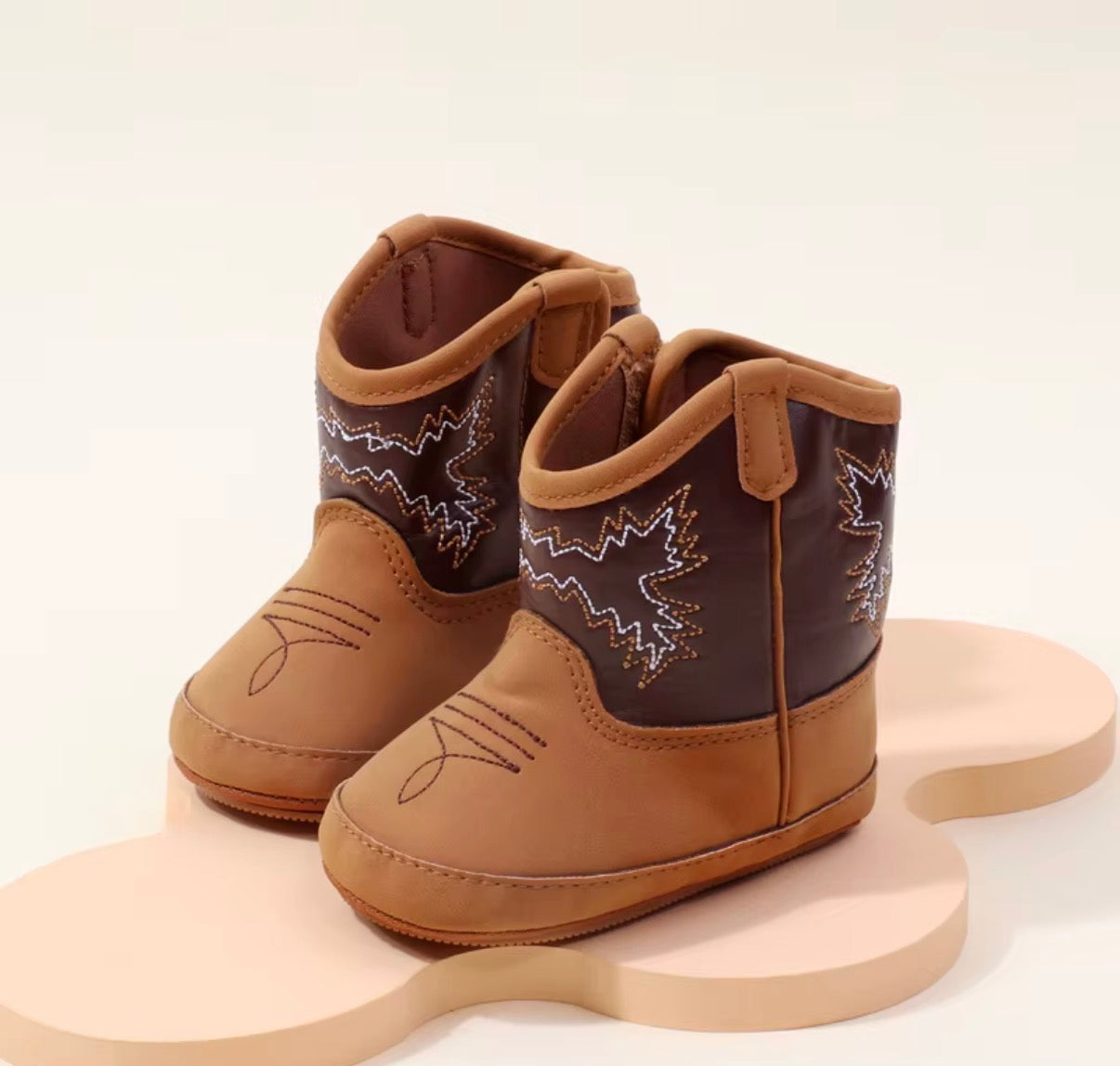 Faux Suede Baby Cowboy Boots