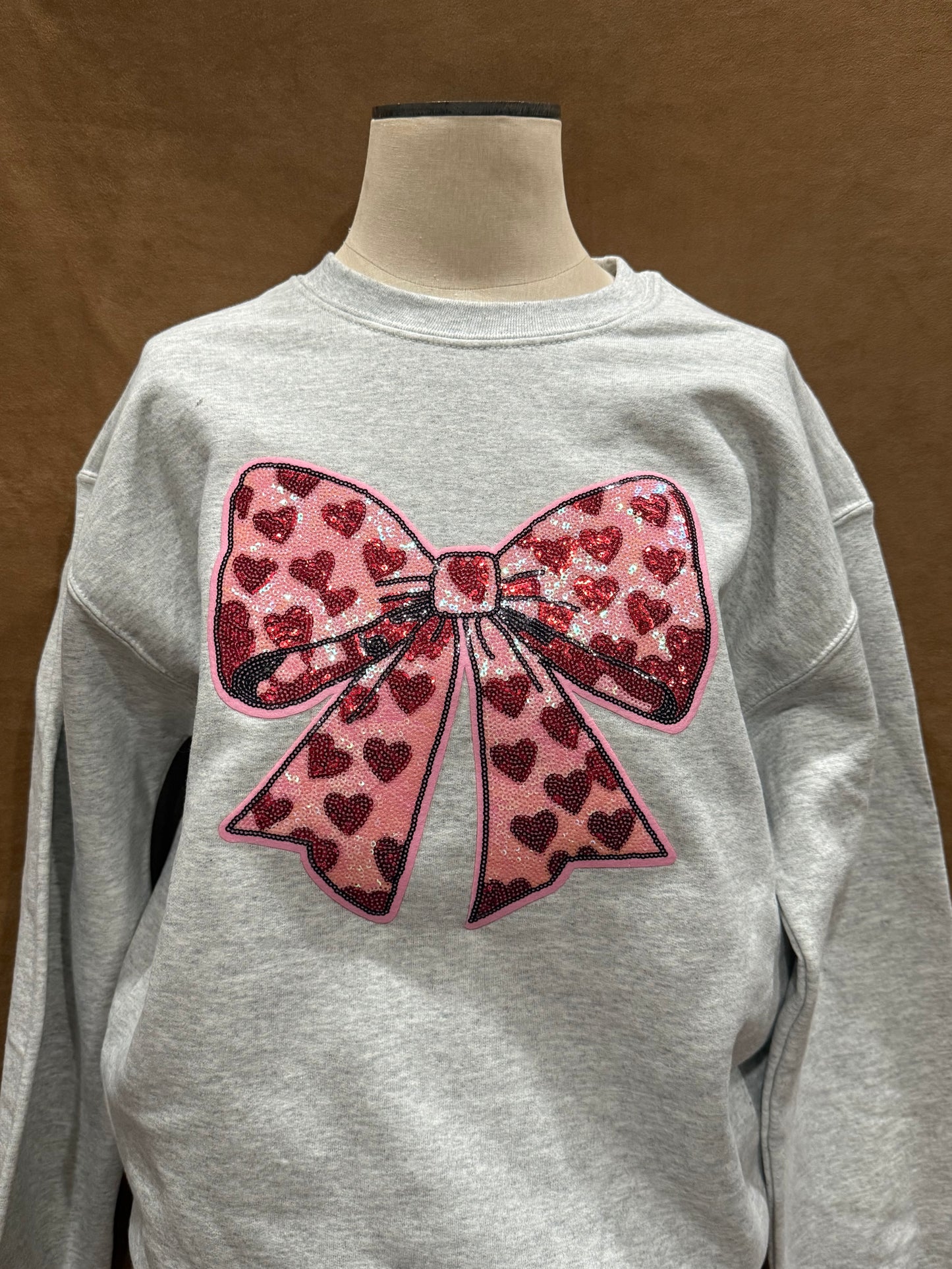 Sequin Bow Crewneck