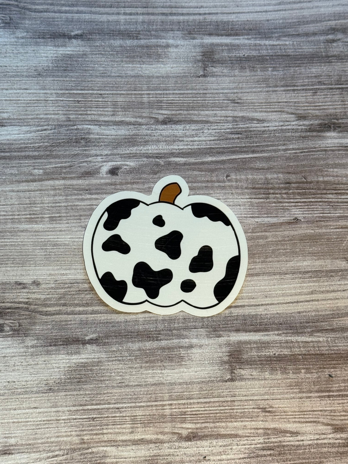Hand Drawn Cow Print Pumpkin Sticker