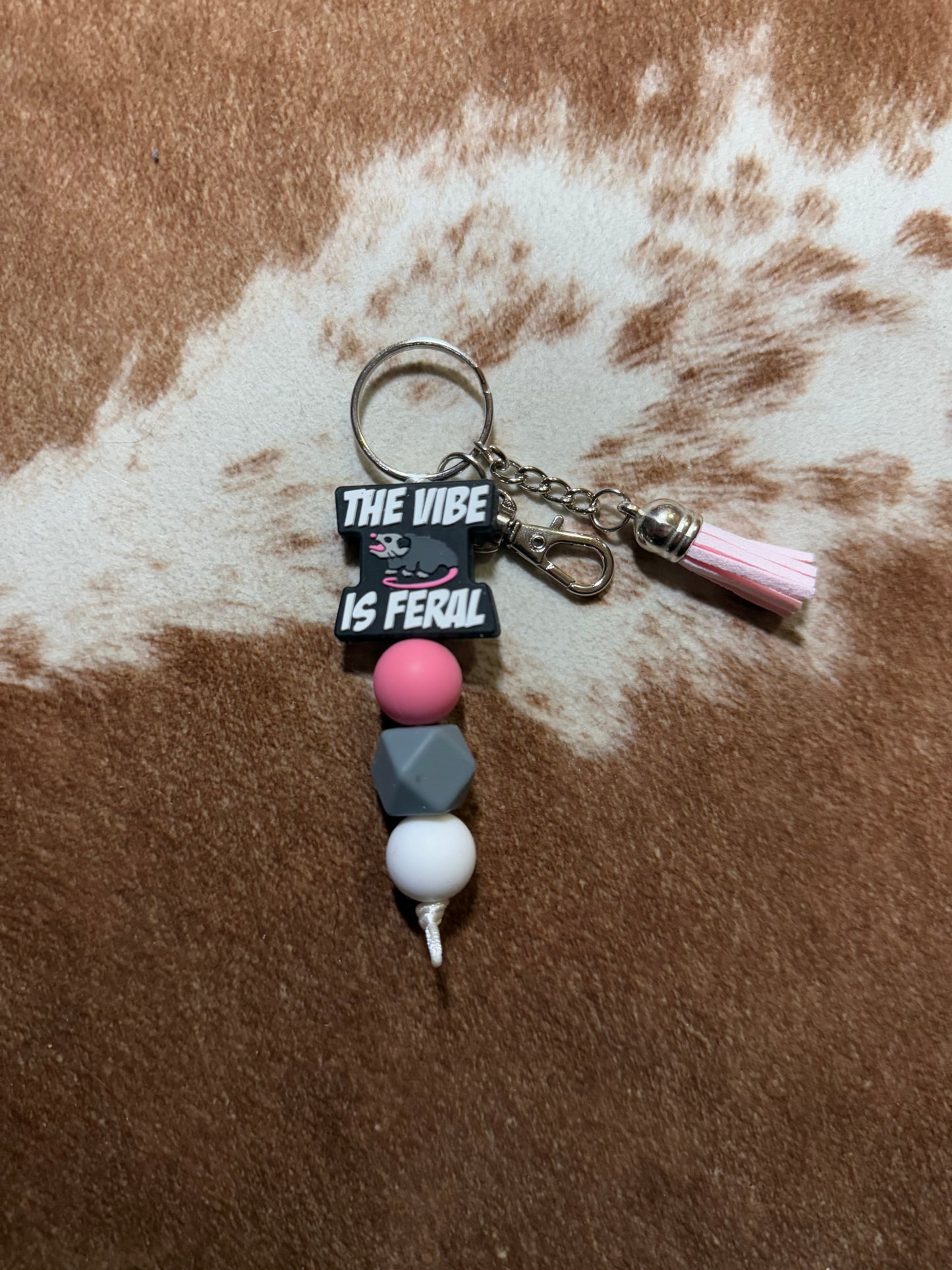 The Vibe is Feral Keychain