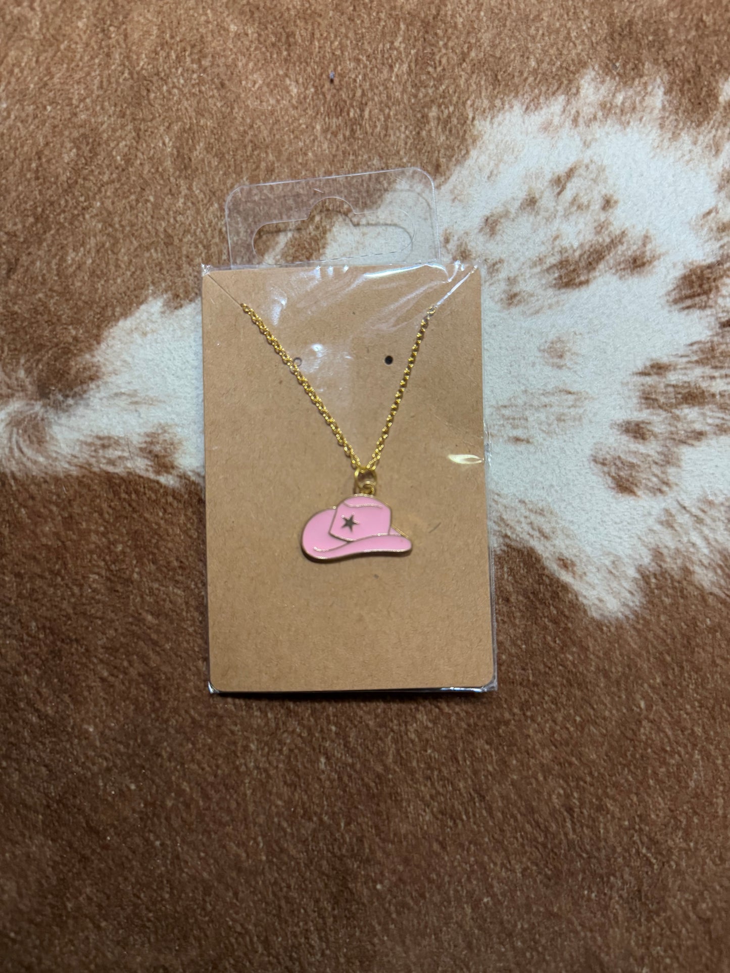 Coloured Cowboy Hat Necklace