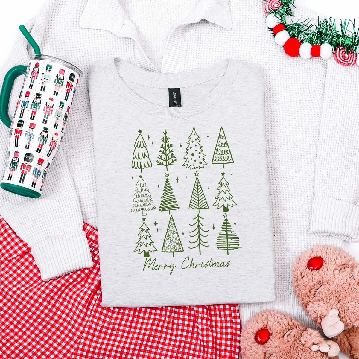 Christmas Trees Retro T-shirt
