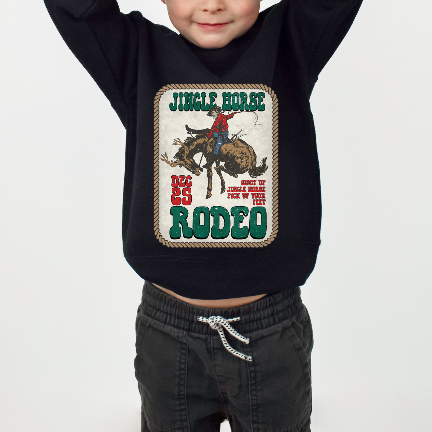 Jingle Horse Rodeo Toddler and Youth Crewneck