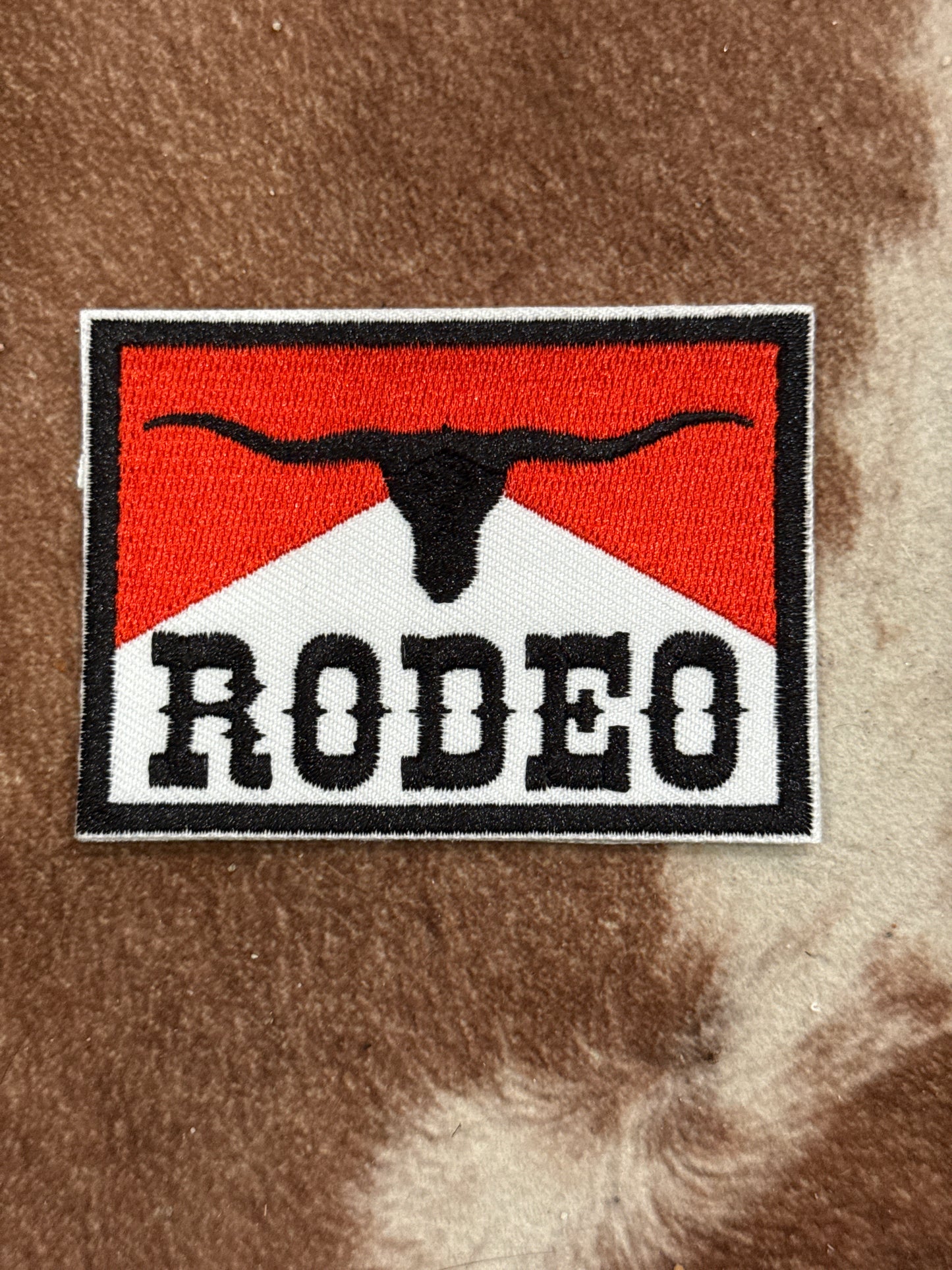 Longhorn Rodeo Iron on Patch