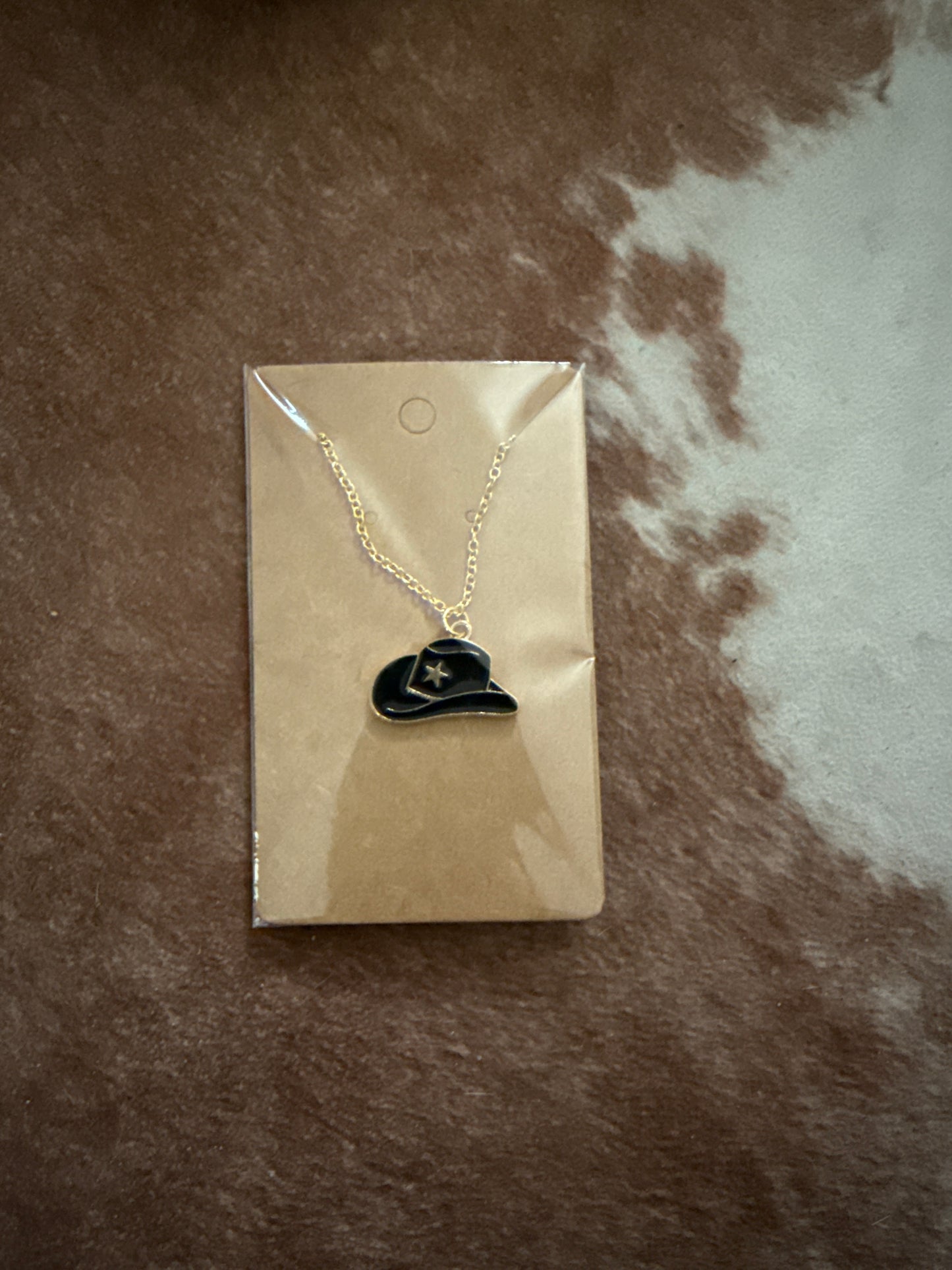 Coloured Cowboy Hat Necklace