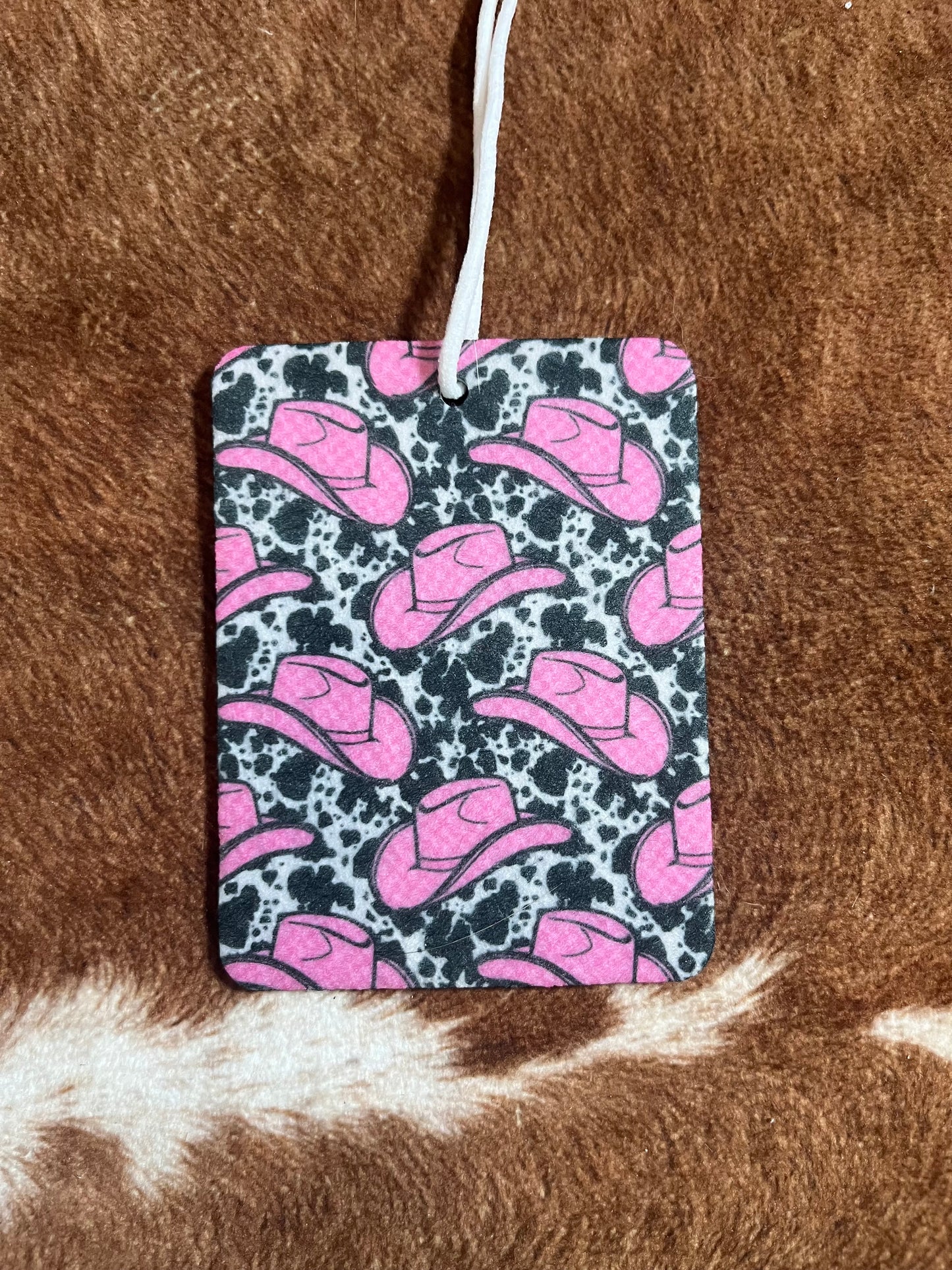 Cowboy Hats and Cow Print Car Freshener