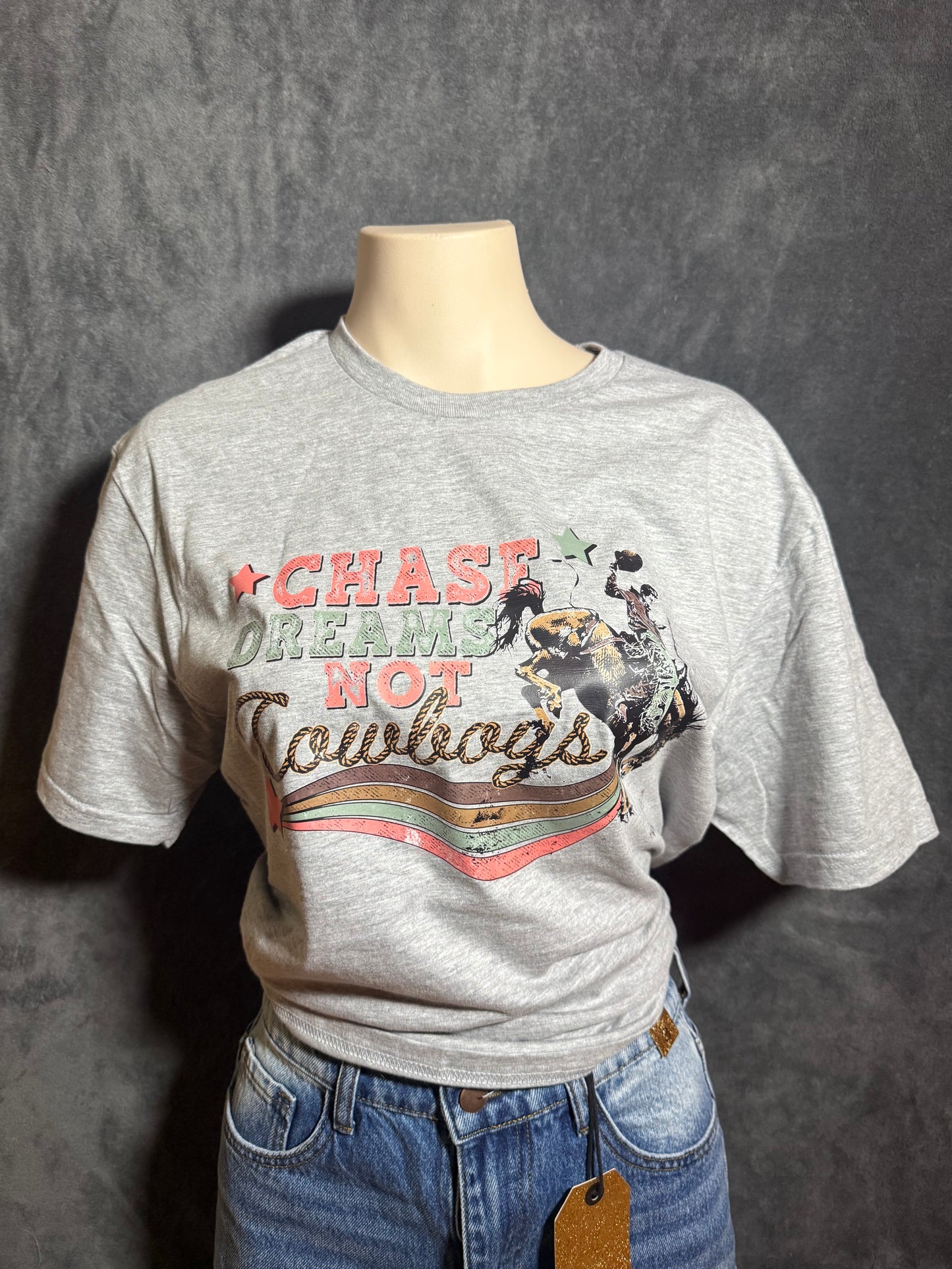 Chase Dreams Not Cowboy Graphic T-shirt