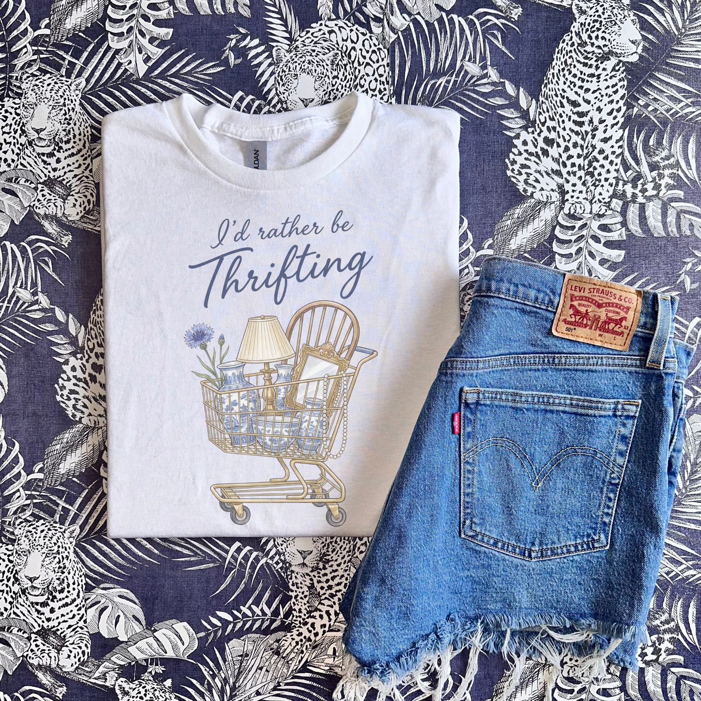 I’d Rather be Thrifting Retro T-shirt