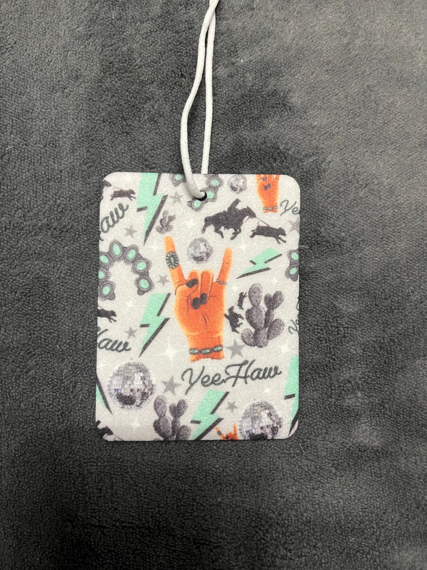 YeeHaw Rock On Collage Car Freshener