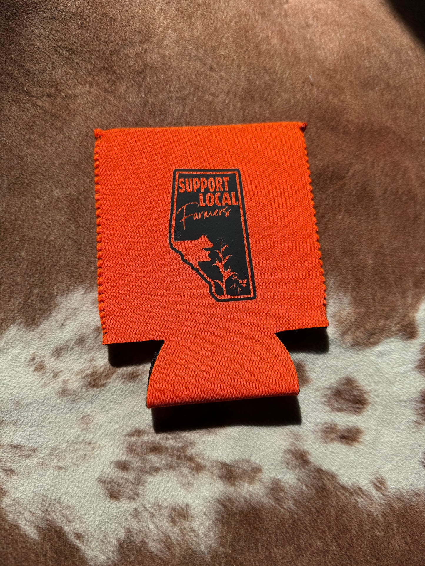 Alberta Support Local Farmers Koozie