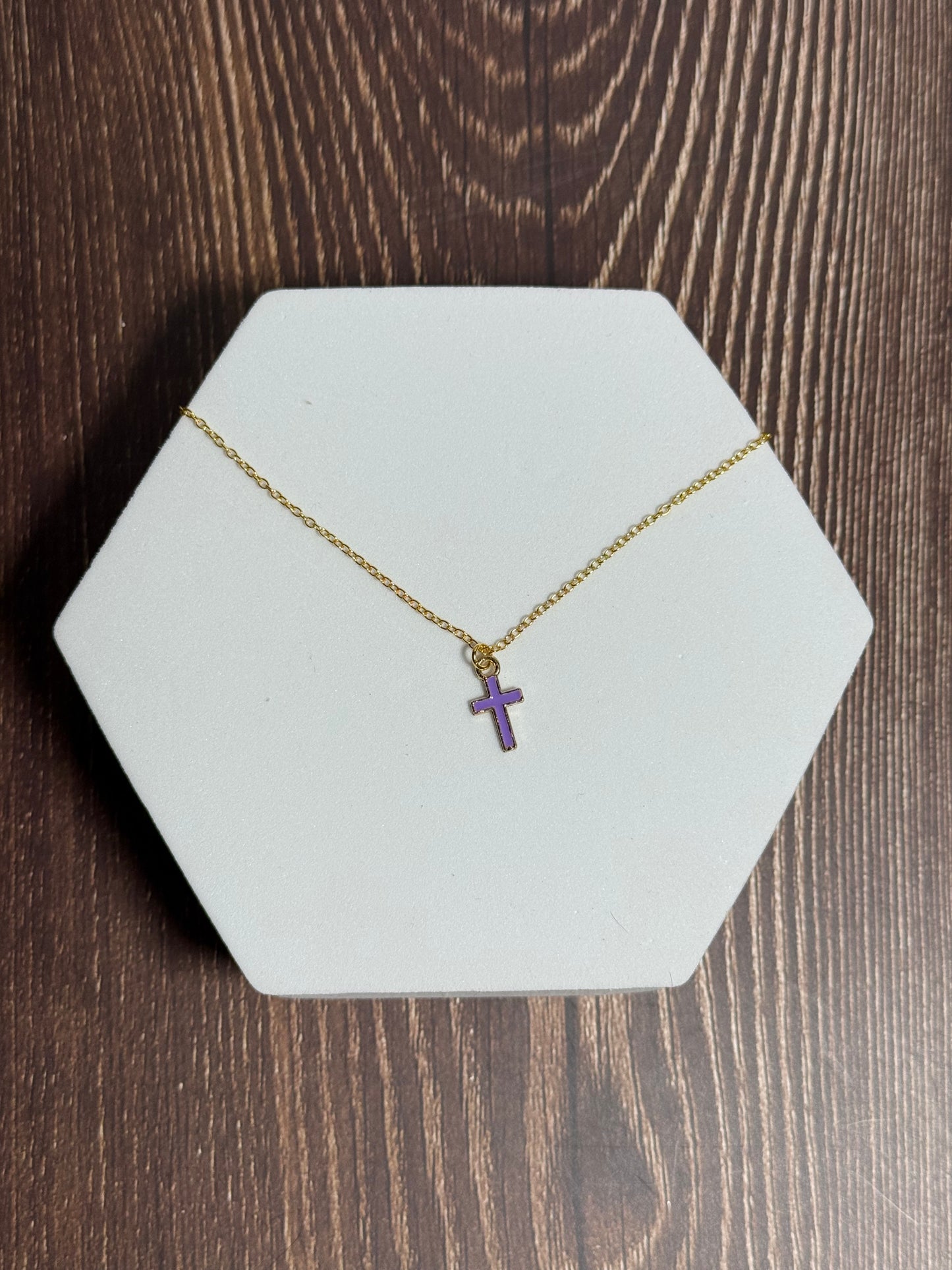 Coloured Cross Necklace