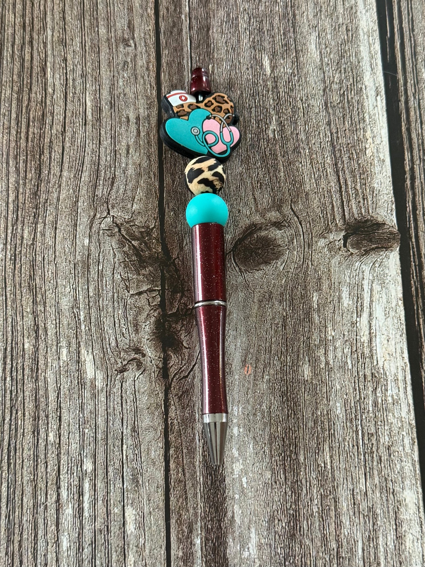 Cheetah Nursing Beaded Pen