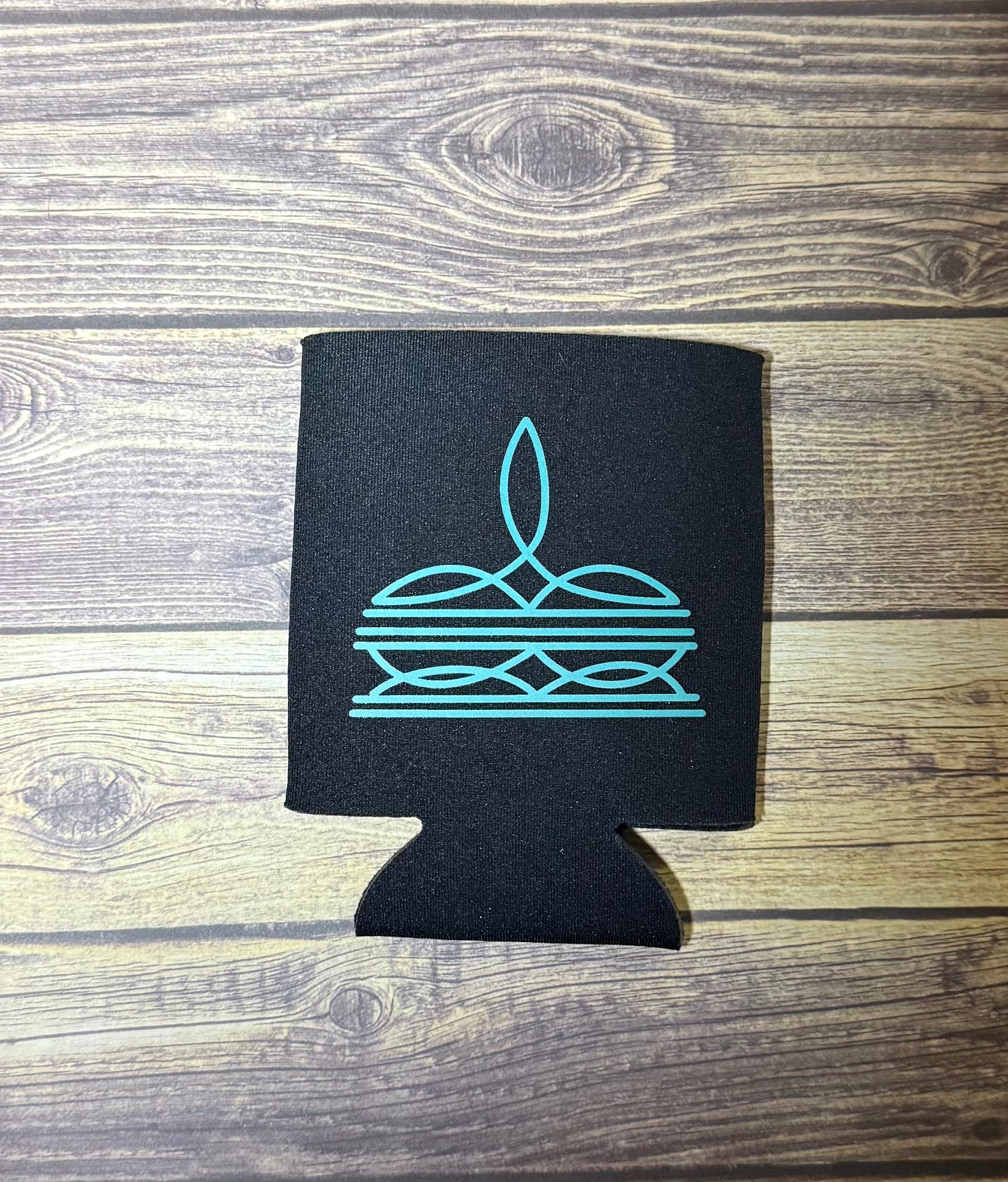 Turquoise Boot Stitch Koozie