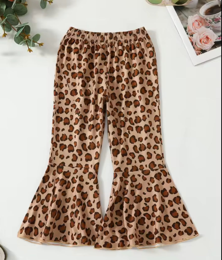Cheetah Print Toddler/Youth Flare Pants Pre-Order