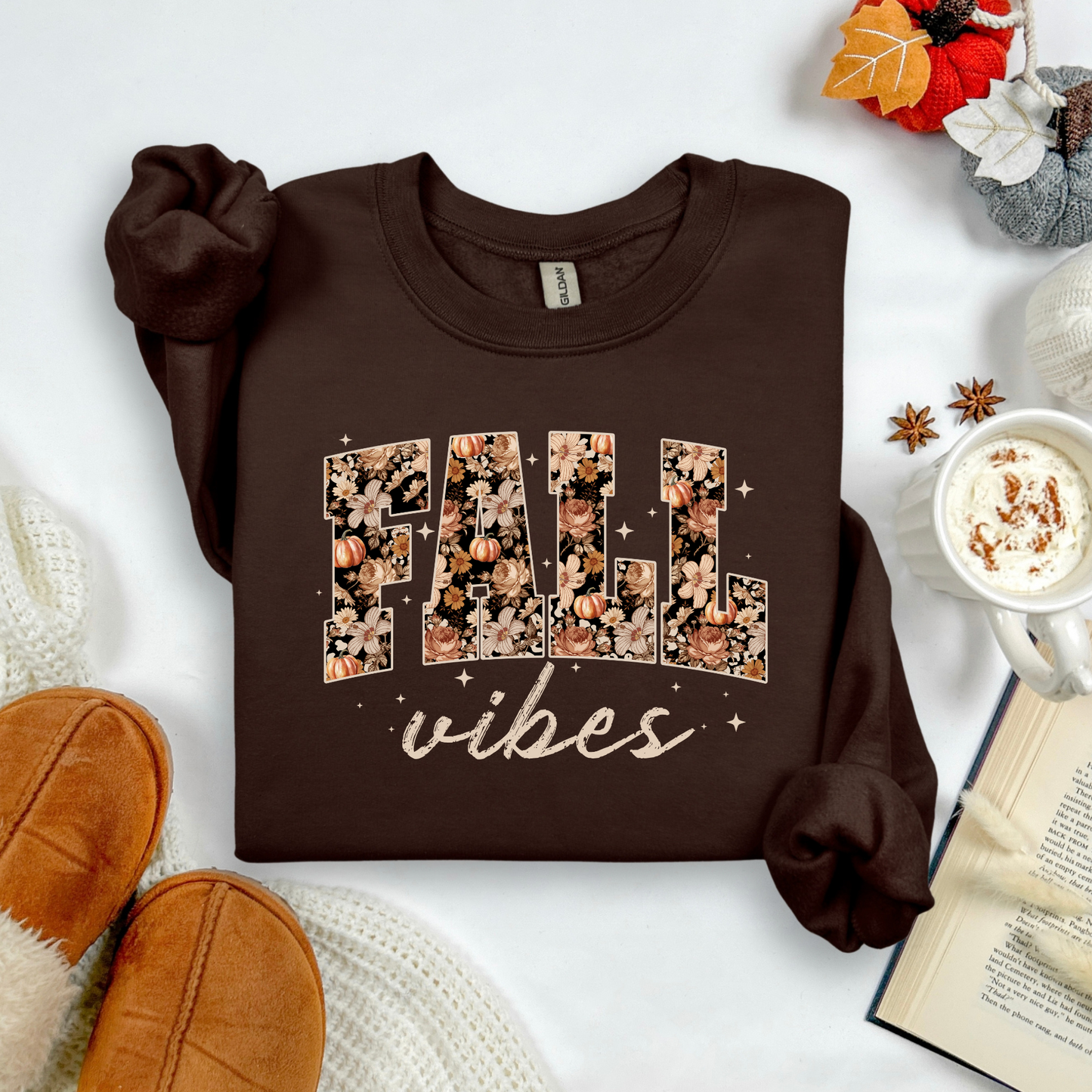 Floral Fall Vibes Crewneck