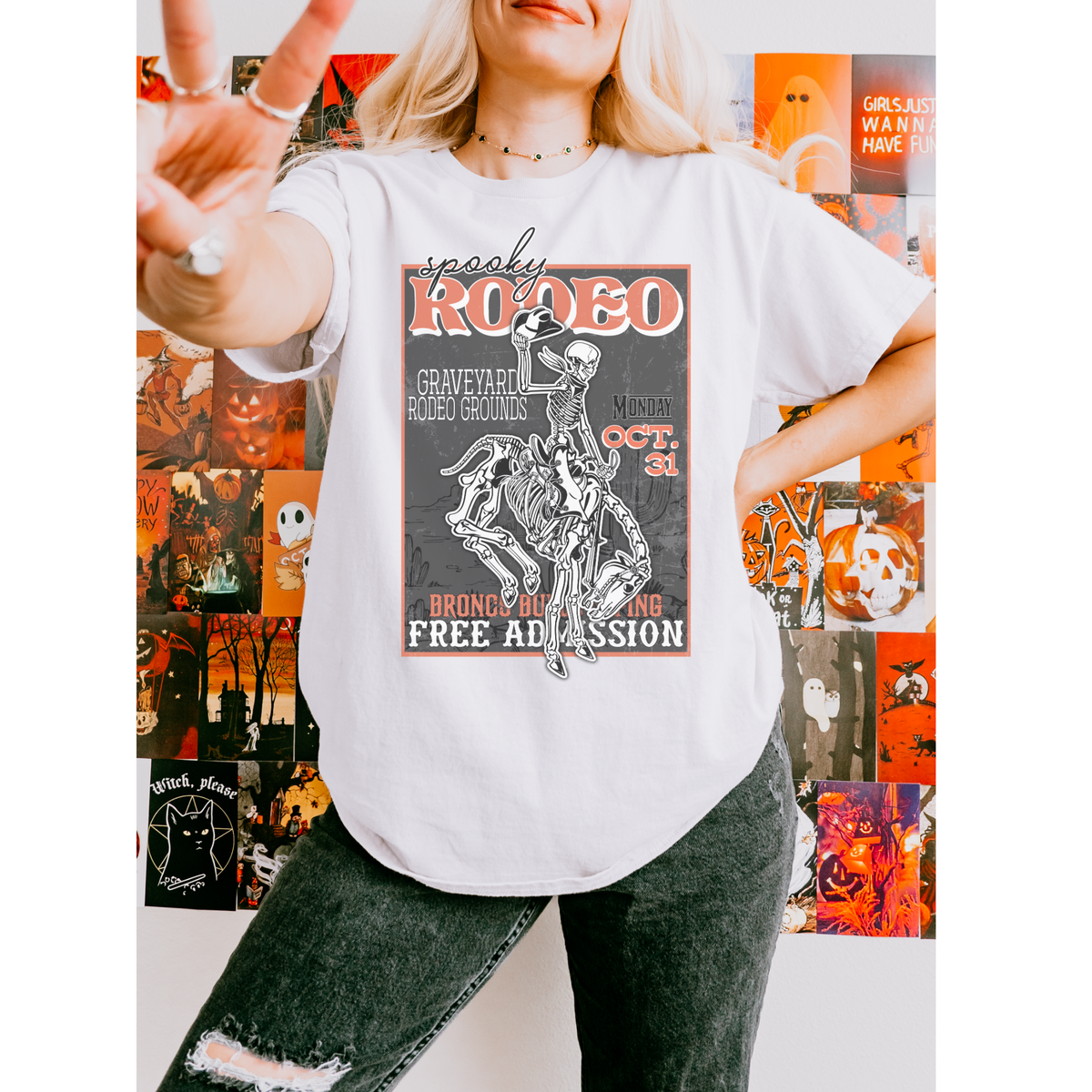 Spooky Rodeo Retro T-shirt