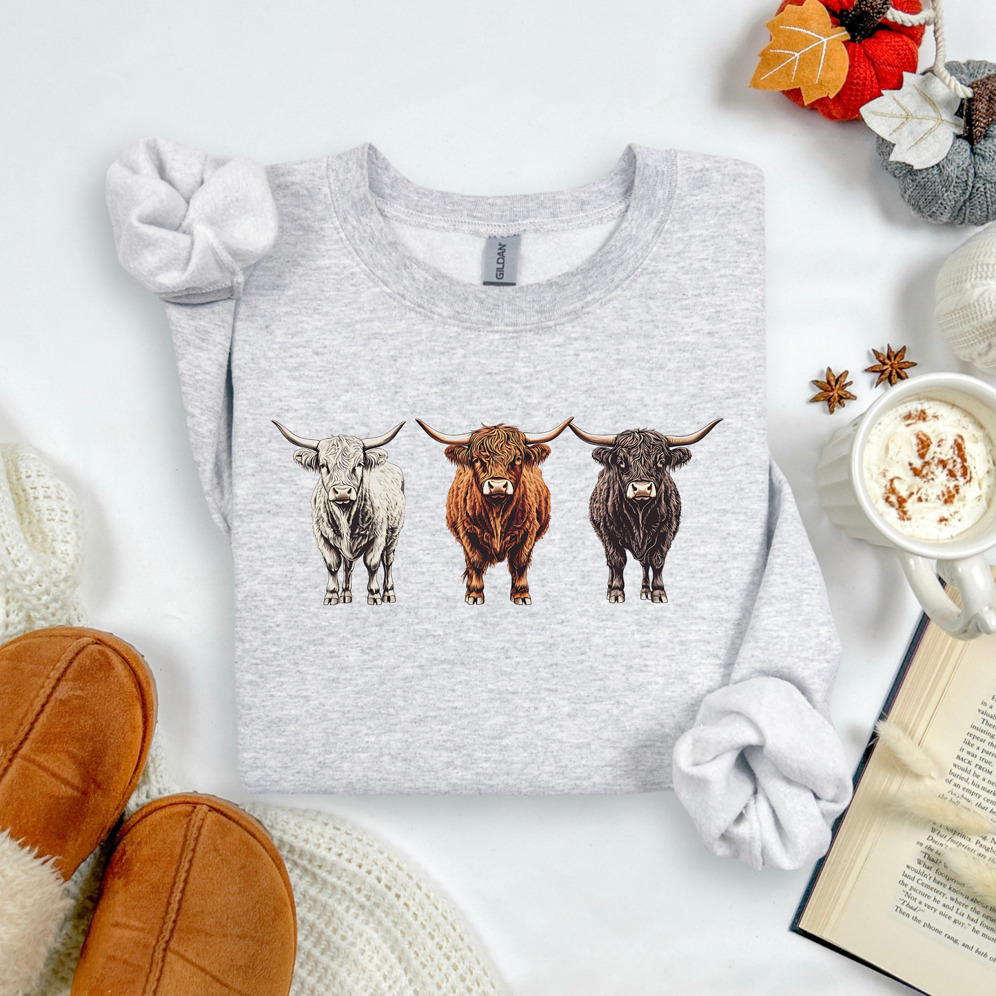Three Highland Cows Crewneck