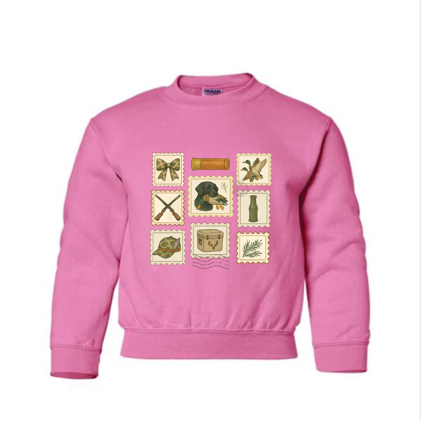 Hunting Stamps Youth Crewneck