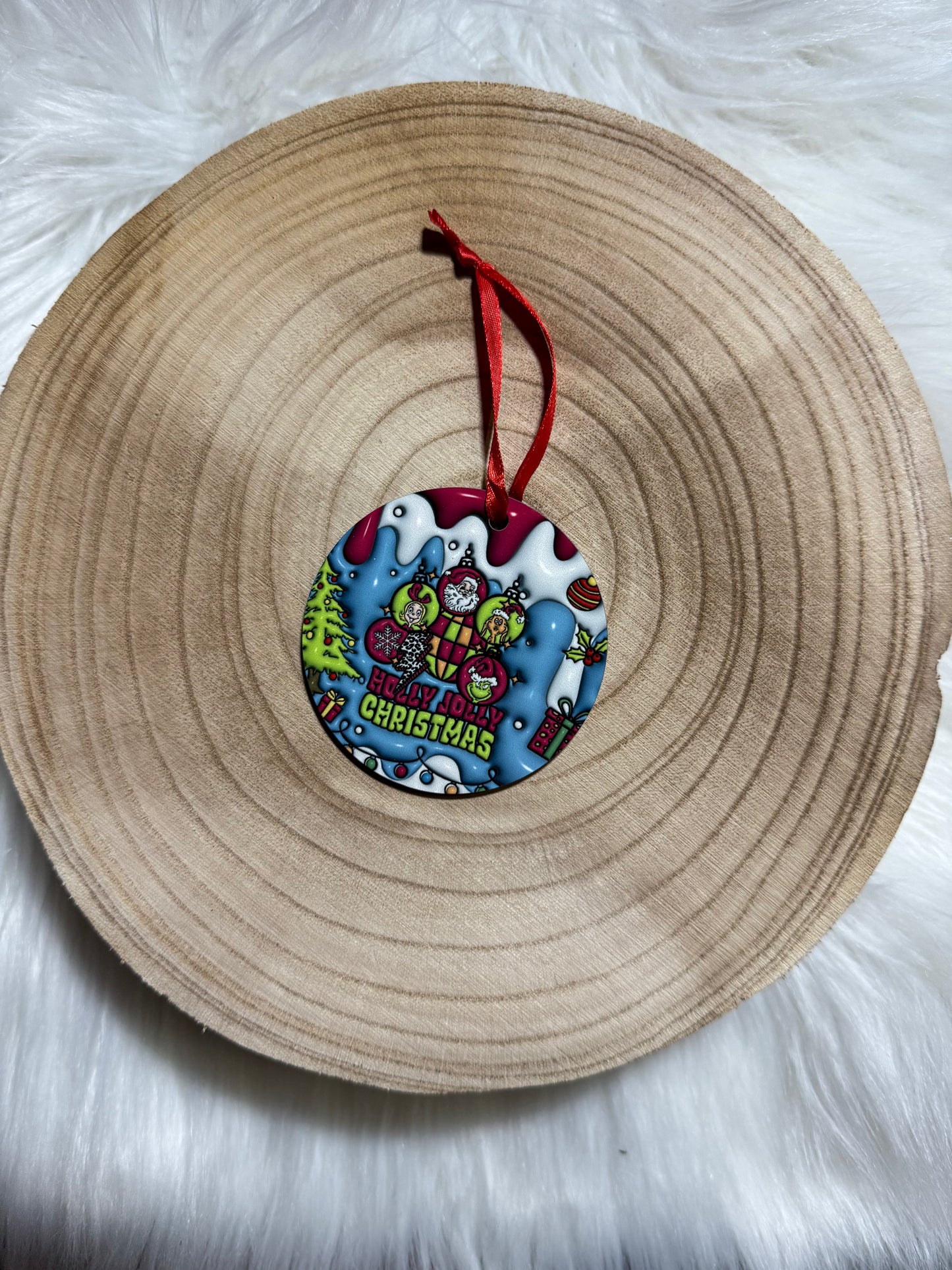Holly Jolly Christmas Ornament