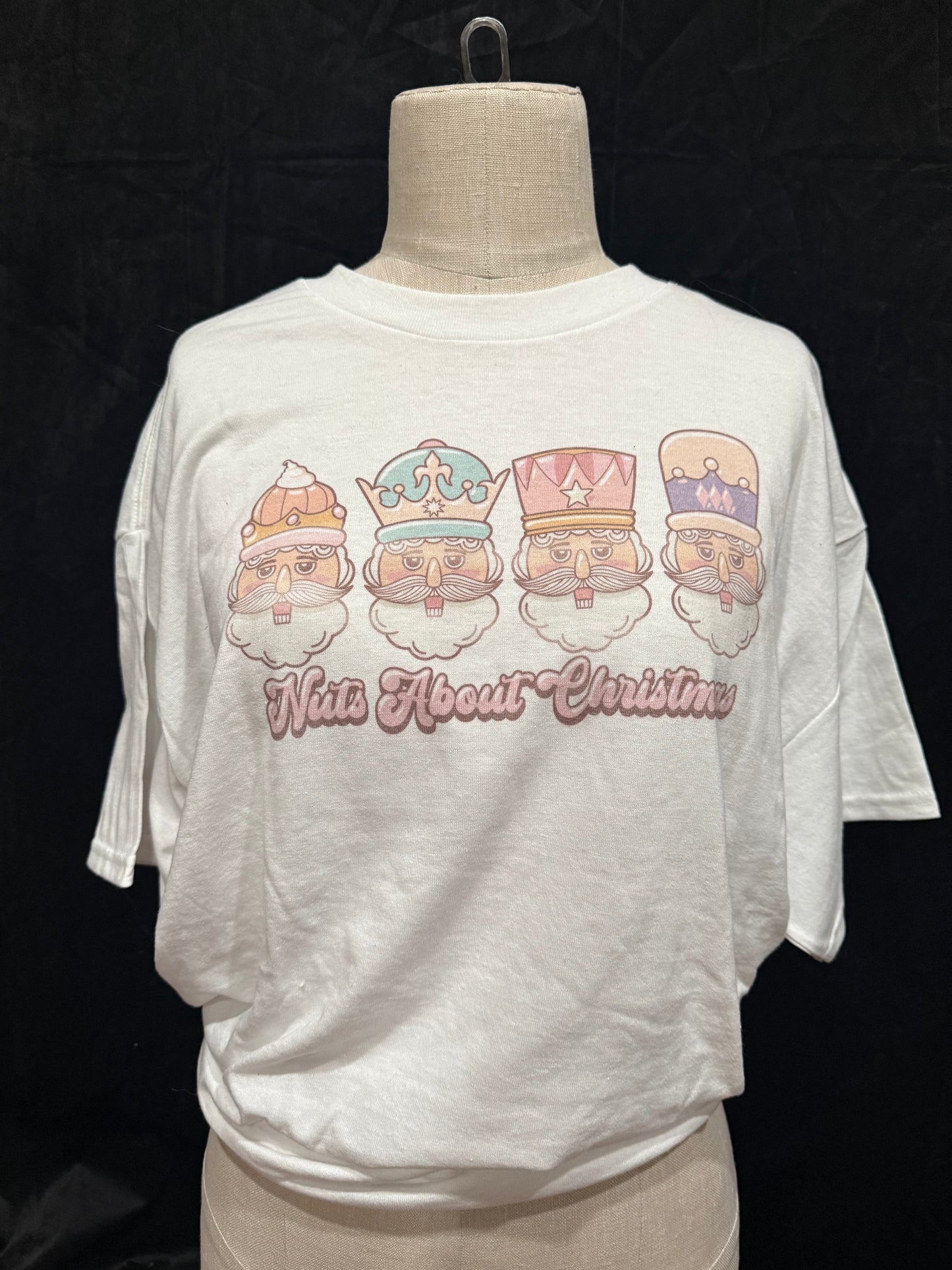 Nuts About Christmas Retro T-shirt (Made to order)