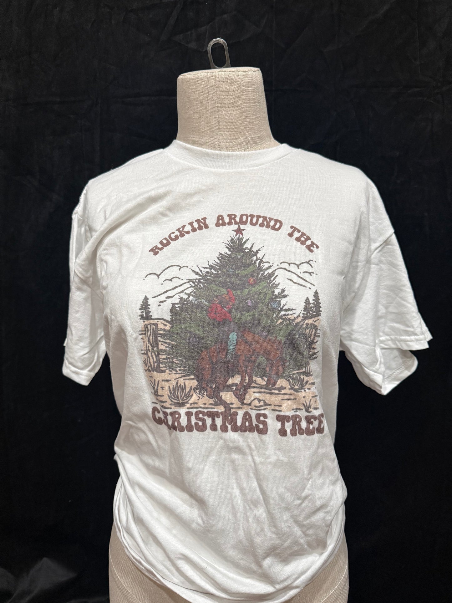 Rockin’ Around the Christmas Tree Retro T-shirt
