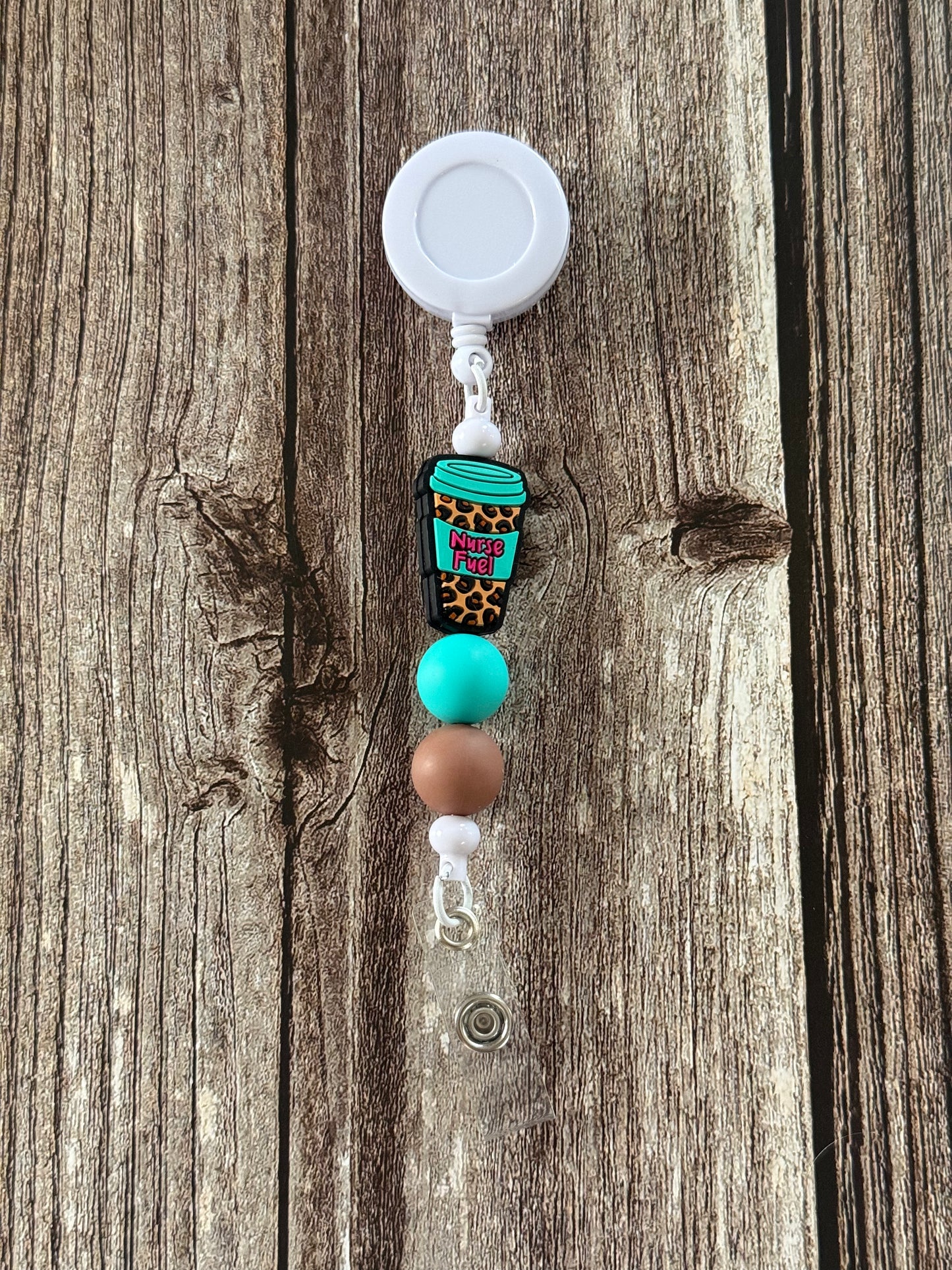 Turquoise Nurse Fuel Badge Reel