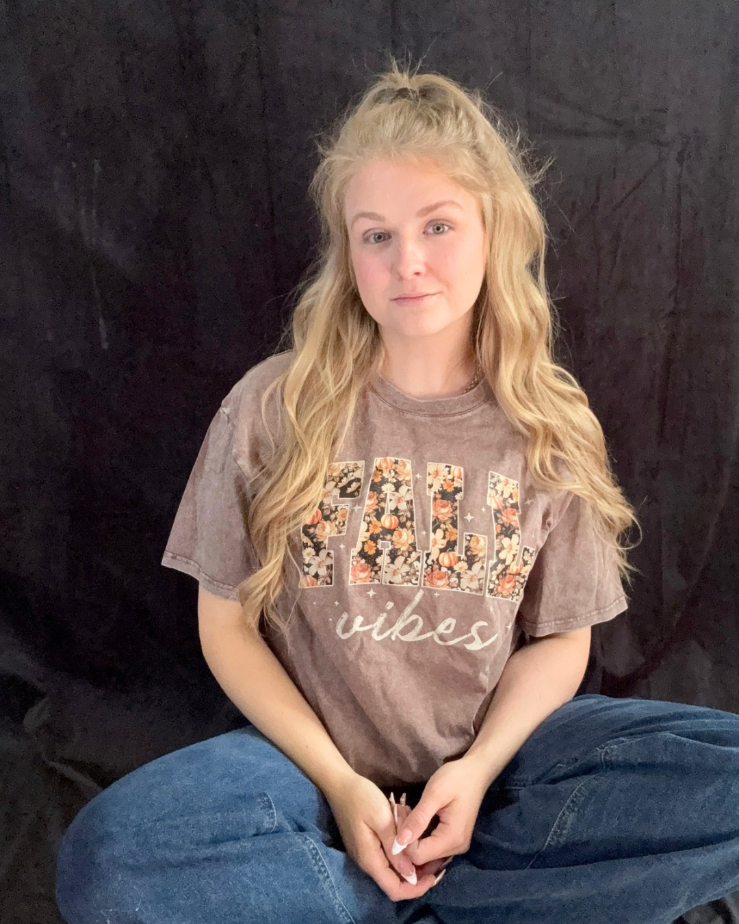 Fall Vibes Acid Wash T-shirt