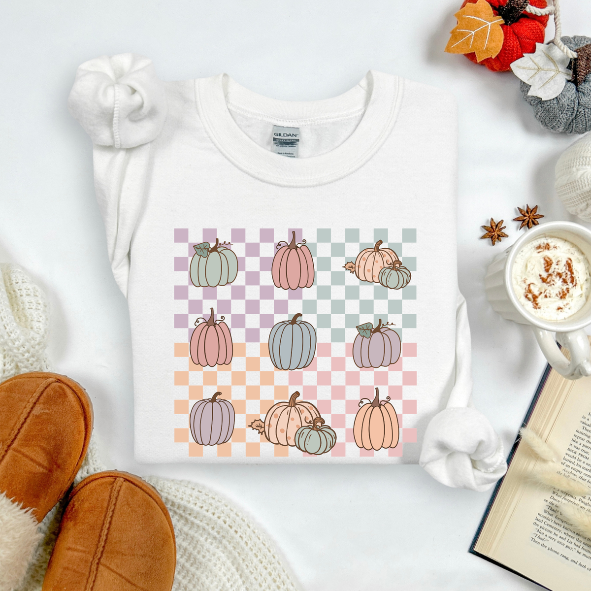 Pastel Pumpkins Crewneck