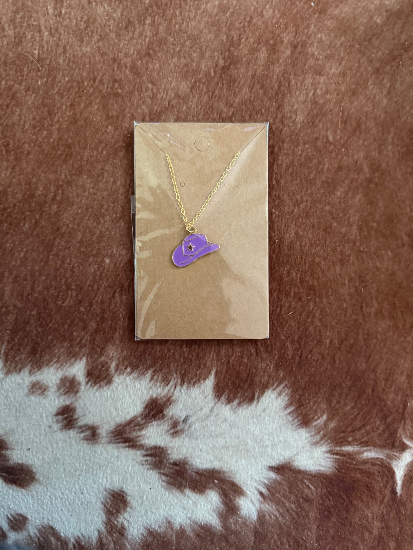 Coloured Cowboy Hat Necklace
