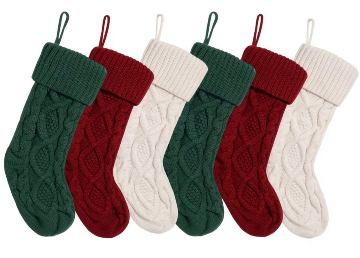 The Christmas Cabin Cable Knit Stocking