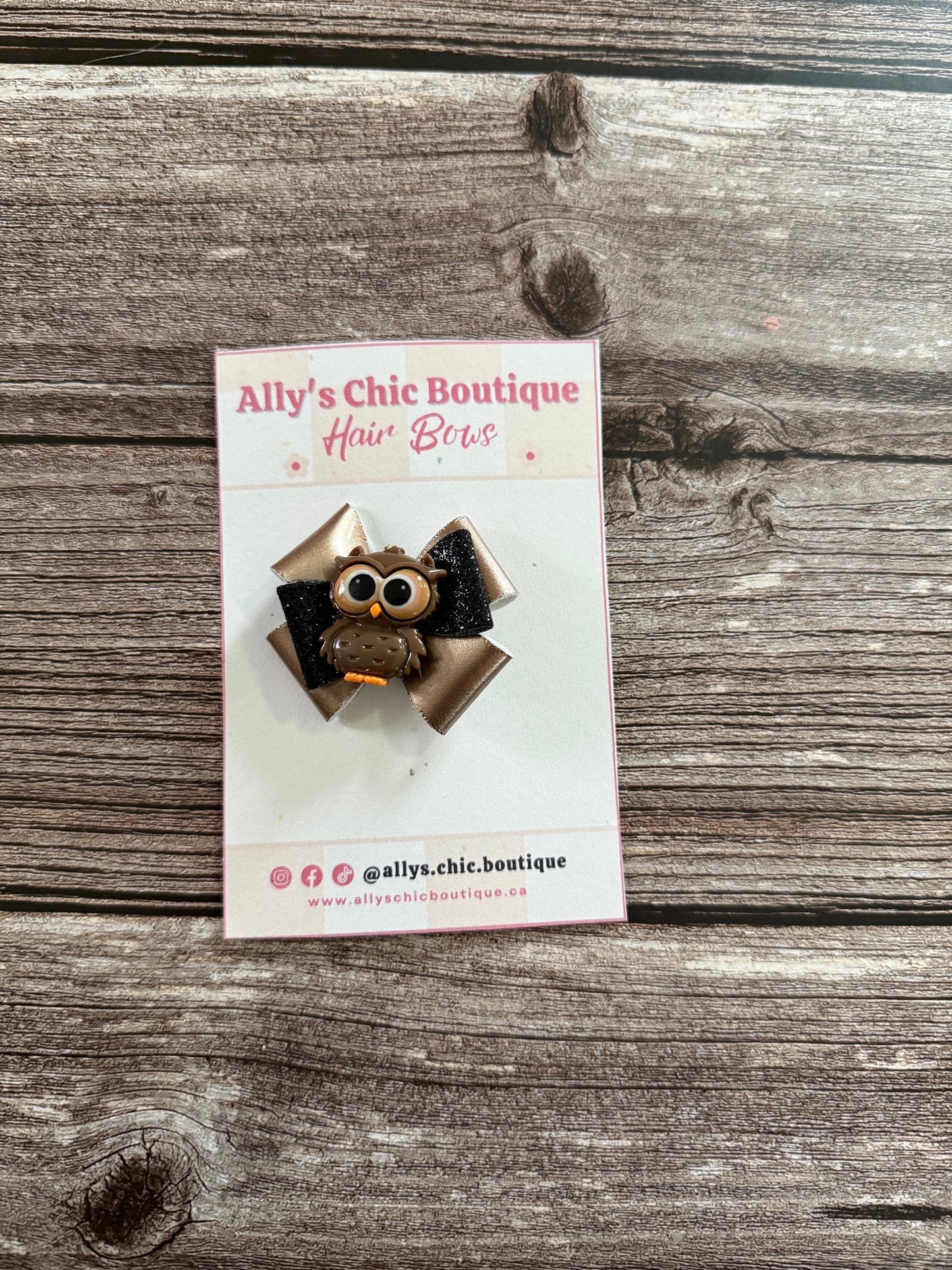 Hoot & Sparkle Mini Hair Bow