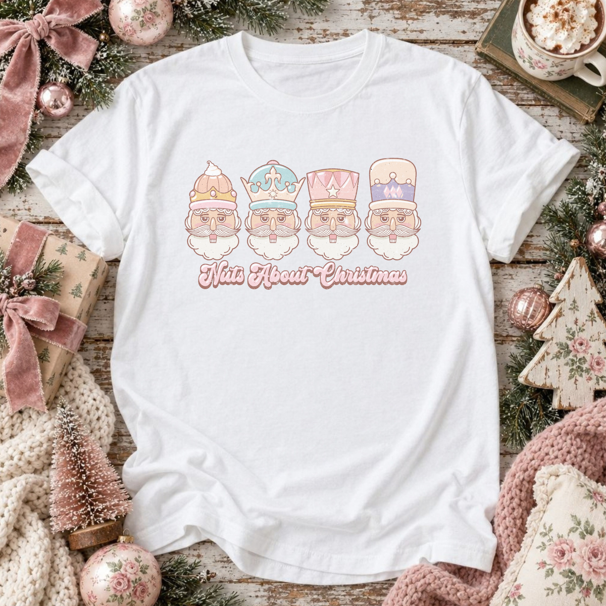 Nuts About Christmas Retro T-shirt